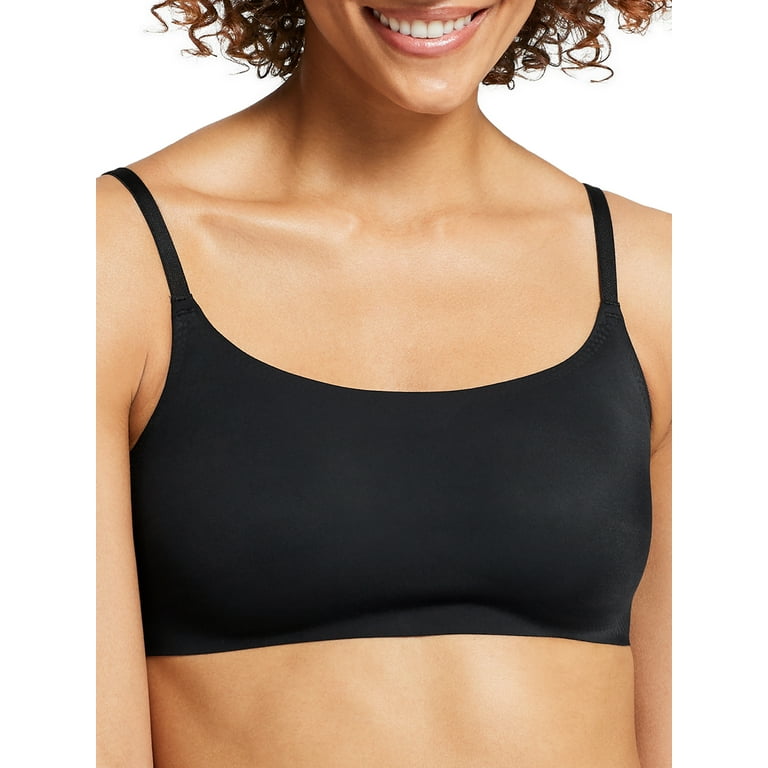 TRUE and CO Everybody Scoop Neck Black Wireless Padded Bralette