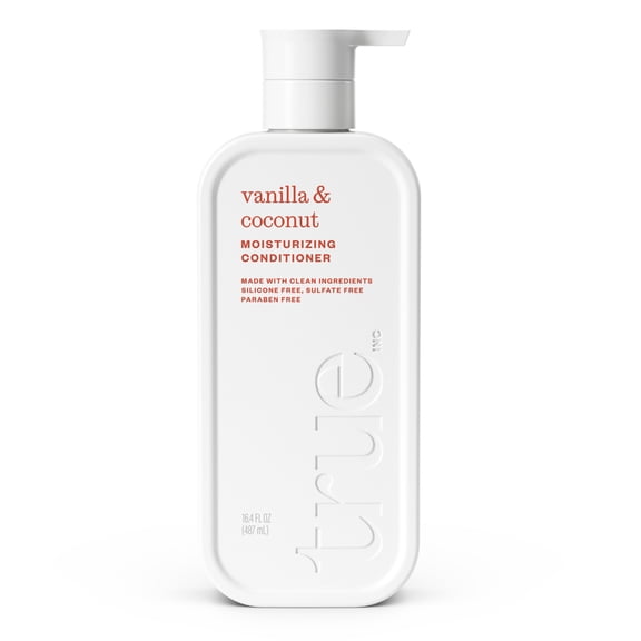 True Vanilla & Coconut Moisturizing Conditioner - Moisturizing and Hydrating Formula for Women & Men, 16.4 fl oz