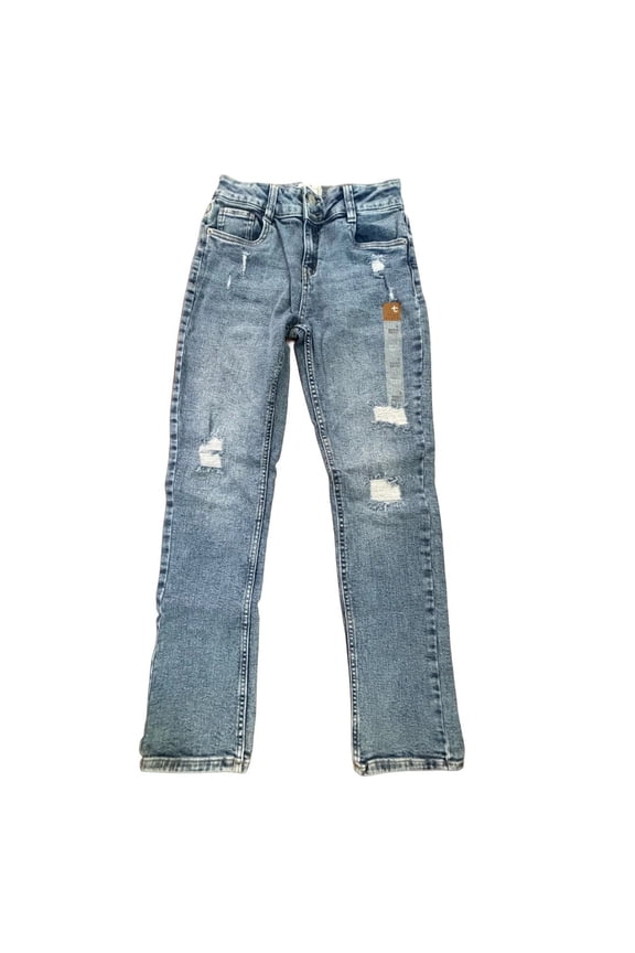 Big Girl's Mid-Rise Distressed Bootcut Denim Jean size 16