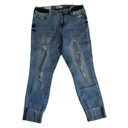 True Craft Mid-Rise Skinny Ankle, Cuffed Hem Junior Women's Jeans Size 11