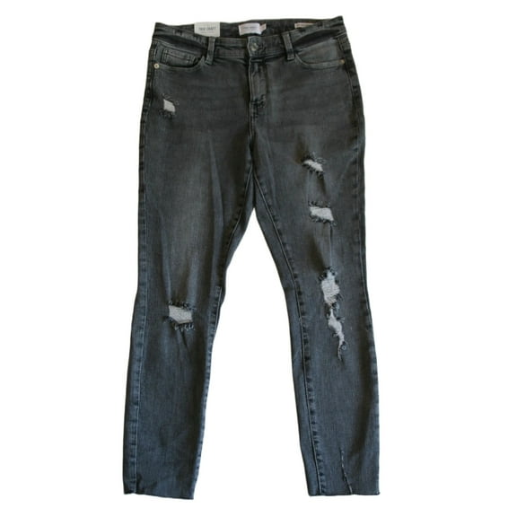 True Craft Mid-Rise Skinny Frayed Ankle, Distressed Junior Women's Jeans Size 7