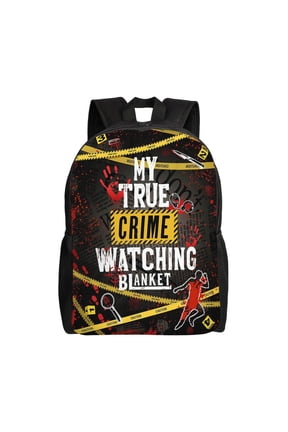True Crime Gifts Backpack Large Capacity Laptop Bag for Men and Women