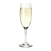 True Cuvée Champagne Flutes - Crystal Sparkling Wine Martini Tall Glasses, Stemmed Wine Glass Set, Bar Glassware, Bridal Party Housewarming Wedding Wine Gift - Set of 4, 7oz, Clear Glass