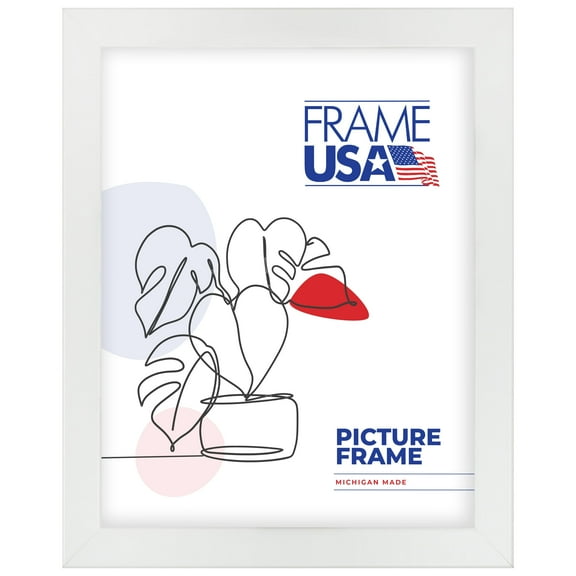 17x22 Picture Frame, White True Depth Style 83098589, 0.8125 Inch Wood with Plexiglass