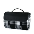 thumbnail image 1 of True Dine Waterproof Picnic Blanket, Outdoor Gifts, 4.5ft x 5ft Black Plaid, 1 of 4