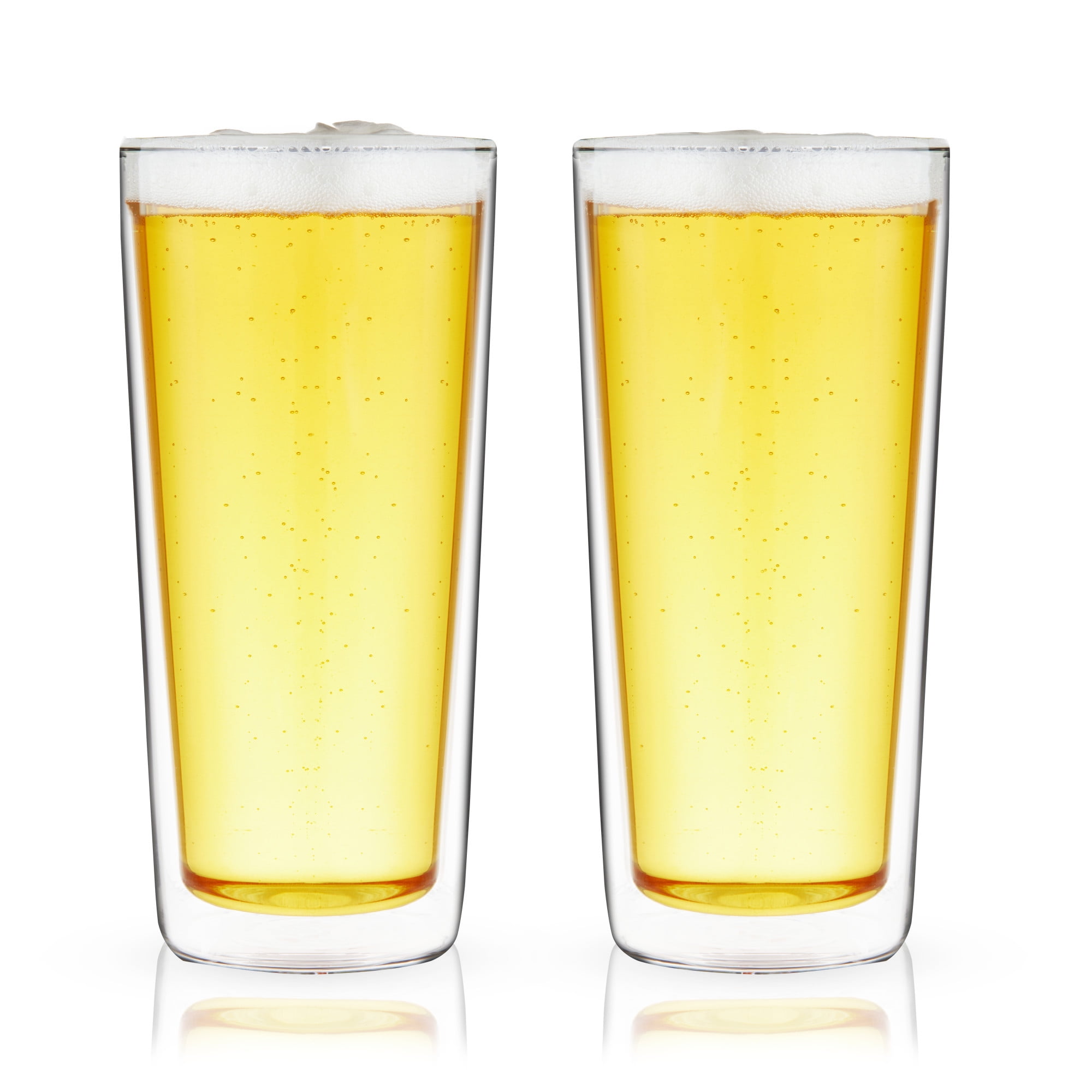 Cotton Bale, Boll Etched Clear Glass Beer Glasses 12 oz Set Of 2