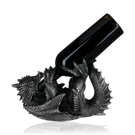 True Dragon Polyresin Wine Bottle Holder, Kitchen Home Decor, Wine Rack