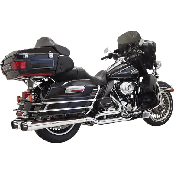 True Dual Down Under System with Megaphone Mufflers - Chrome