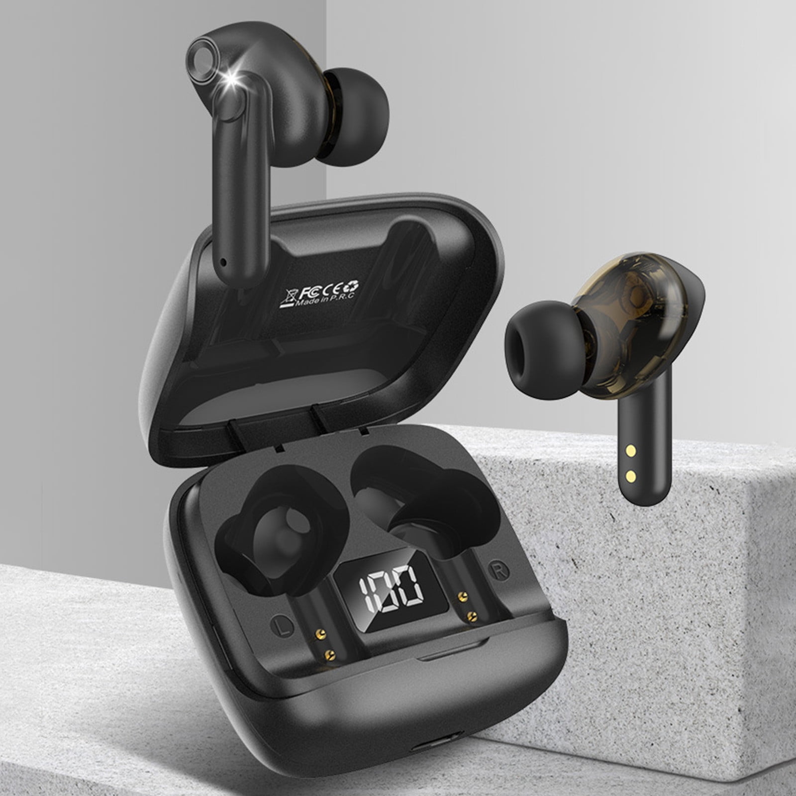 New Release,True Dynamics Digital Display Stereo Wireless TWS-Bluetooth ...