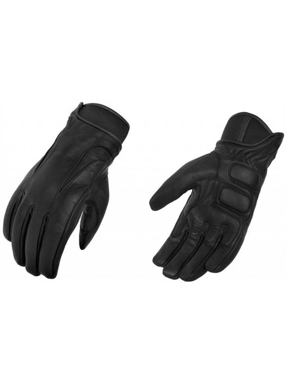 Men's Driver Glove with Water Resistant Insert (Black, Large)