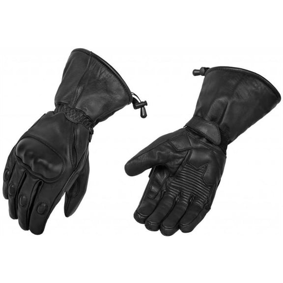 True Element Men's Gauntlet Glove with Knuckle Protection and Water Resistant Insert (Black, Small)