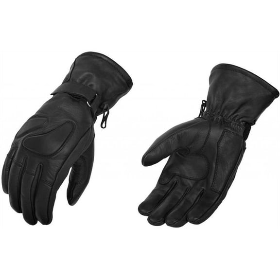 True Element Men's Gauntlet with Knuckle and Palm Gel Protection Pads (Black, Medium)