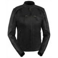 thumbnail image 1 of True Element Women's Scooter Leather Jacket With Reflective Piping (Black, Size 2XL), 1 of 1