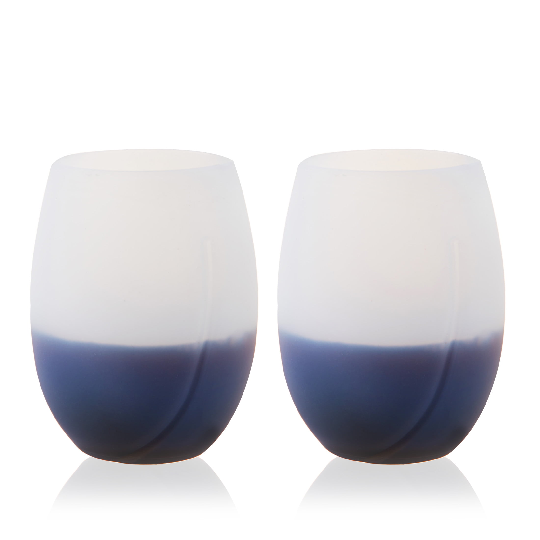 True Flexi Clear Aerating Silicone Wine Glasses, Wine Cups, 16oz Set of 2