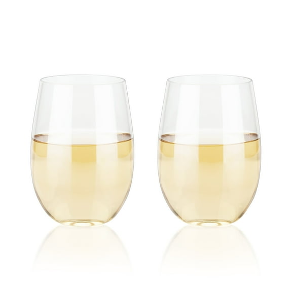 True Flexi Wine Glasses, Plastic Wine Glasses, Wine Cups, 15oz Set of 2