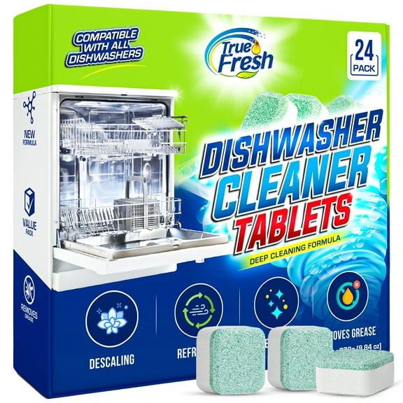 Fuugu Dishwasher Cleaner Tablets, 6-Month Supply, Lemon Scent ...