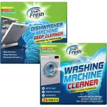 True Fresh Washing Machine Cleaner and Dishwasher Cleaner Tablets Bundle - 24 Pack Each