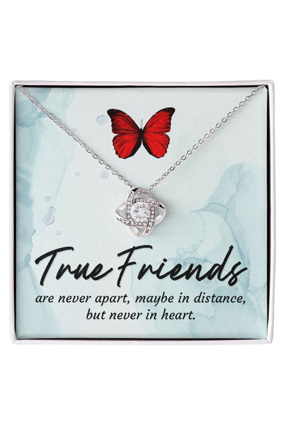 True Friends Infinity Knot Necklace Message Card