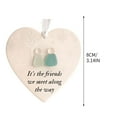 thumbnail image 1 of True Friends are Never Apart Ornament, Heart Ceramic Hanging Keepsake Friendship Gifts for Women Encouragement Gifts for Tough Time Best Friend Sisters Bestie, 1 of 2