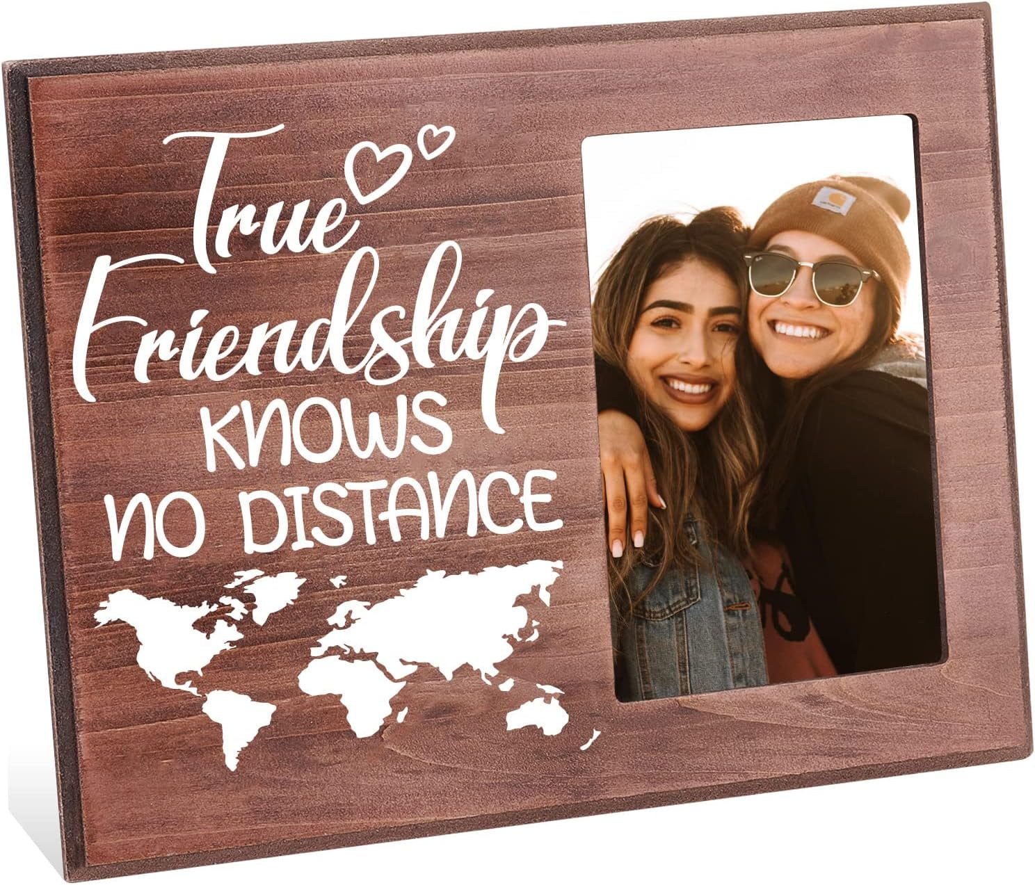 True Friendship Knows No Distance Picture Frame 4x6 inch Long Distance ...