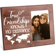 True Friendship Knows No Distance Picture Frame 4x6 inch Long Distance Friendship Gifts Frames Friends Memories Frame Photo Frame for Graduation