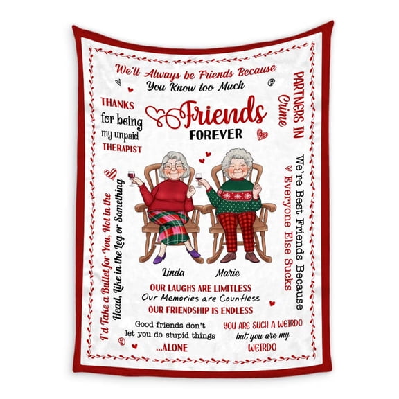 True Friendship Love Soft Fleece Blanket, 40x50in Fleece Blanket