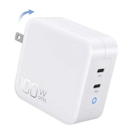 True GaN 100W Wall Charger Quick Charging PD Type C USB-C Power Adapter 2 Ports price history and forecast - Idealforce AWE00887-WH