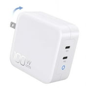 True GaN 100W Wall Charger Quick Charging PD Type C USB-C Power Adapter 2 Ports