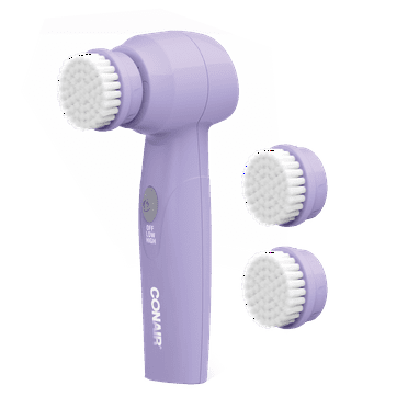 Conair True Glow Battery-Operated Facial Cleansing Brush, 3 Pieces