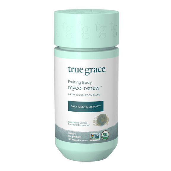 True Grace Fruiting Body Myco-Renew - Daily Immune Support - 120 Vegan Capsules