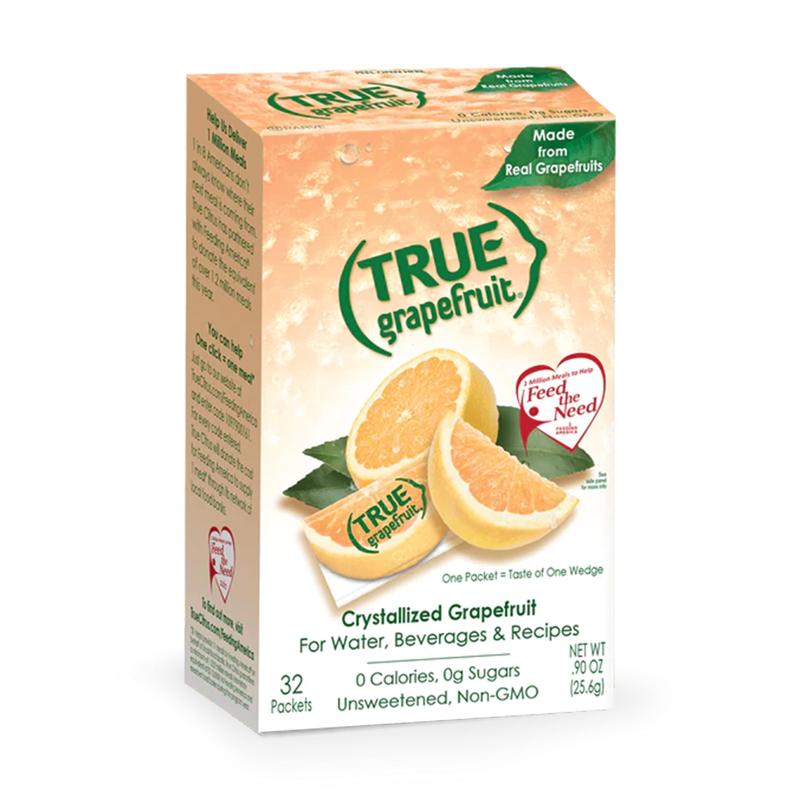 TRUE GRAPEFRUIT Water Enhancer (32 Packets) Zero Calorie Unsweetened