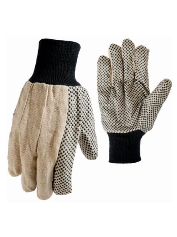 9162-26 Dot Canvas Gloves, Cotton, Men's M - Quantity 6