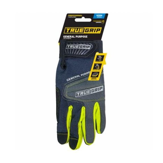 True Grip 98691-23 General Purpose Work Gloves, Touchscreen Compatible, Blue, Medium - Quantity 1