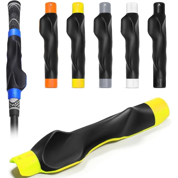 Golf Grip Trainer for Right Hand, Correct Grip Posture, Improve Swing Accuracy, Practical Golf Training Gear（Yellow，1Pcs）