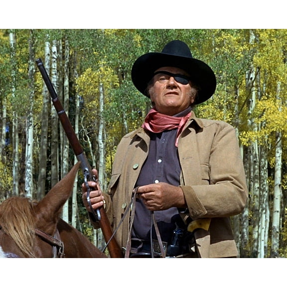 True Grit J. Wayne Rooster Cogburn On Horse Classic Scene 24X36 Classic Hollywood Poster
