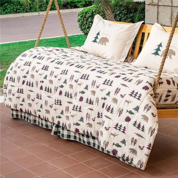 True Grit Northern Exposure 5 Piece Twin Extra Long Size Daybed Set White