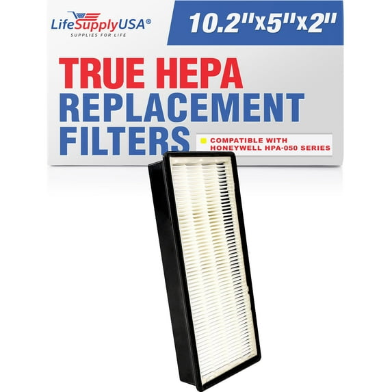 LifeSupplyUSA True HEPA Filter Replacement Compatible with Honeywell HRF-H1 HRF-H2 HPA050 HPA150 HPA060 HPA160 HHT055 HHT155, Filter H Air Purifier