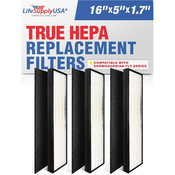 True HEPA Replacement Filter for GermGuardian FLT4825 AC4800 Series Filter B (3-Pack)