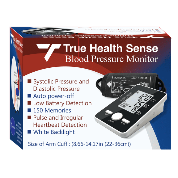 True Health Sense (Standard Cuff) Blood Pressure Monitor (Backlight feature)