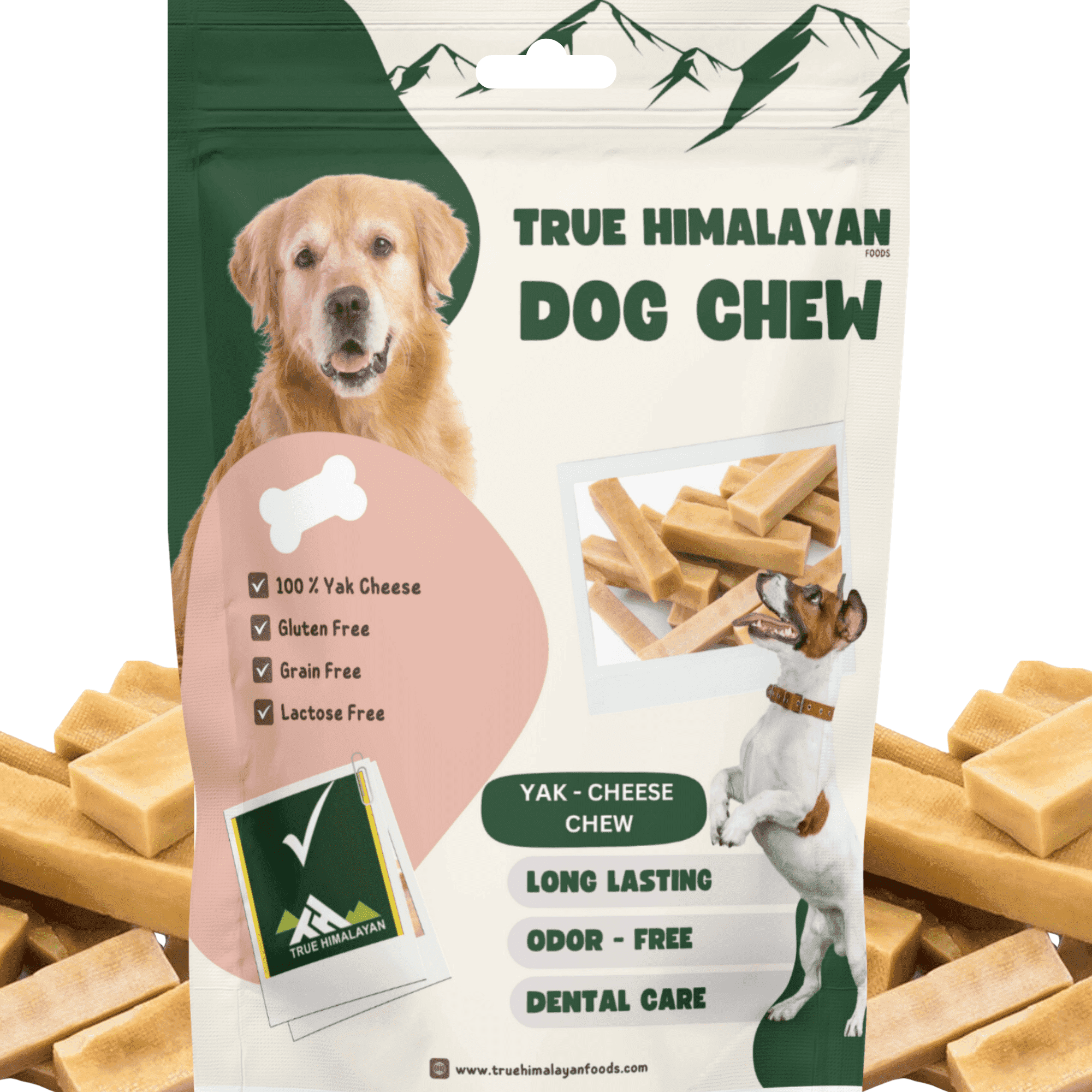 True Himalayan Cheese Biscuit Treats for Dogs, Small - 8 Pieces