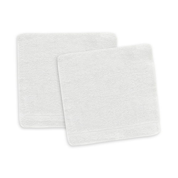 True Hue 6-Piece Bleach Safe Washcloth Set, White