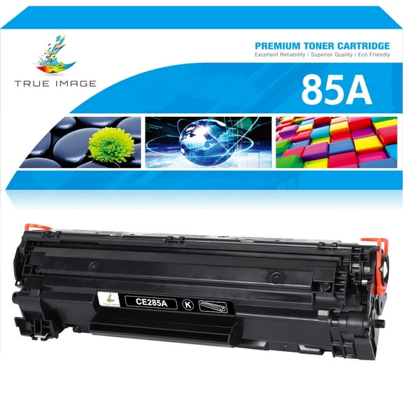 True Image 1-Pack Compatible 2500 Pages Jumbo Toner Cartridge Replacement for HP 85A CE285A Laserjet Pro P1102w M1212nf MFP P1102 P1109w M1217nfw 1102w Printer Ink(Black)