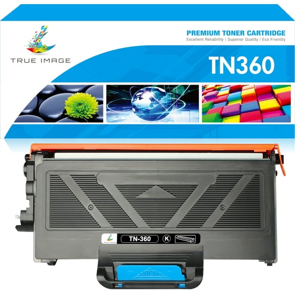 True Image 1-Pack Compatible Toner Cartridge for Brother TN-360 Work with HL-2140 HL-2170 MFC-7340 MFC-7345N MFC-7840W DCP-7030 DCP-7040 DCP-7045N Printer (Black)