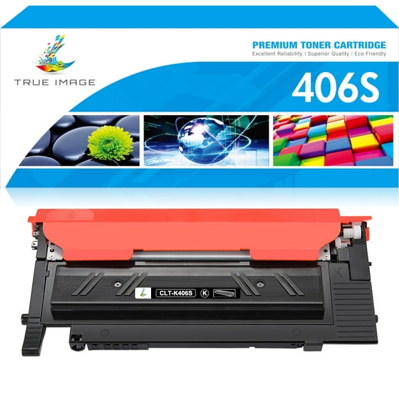 True Image 1-Pack Compatible Toner Cartridge for Samsung CLT-K406S 406S CLP-360 CLX-3300 CLX-3305FW CLX-3306W CLX-3306FN Xpress C460W C410W Printer Ink (Black)
