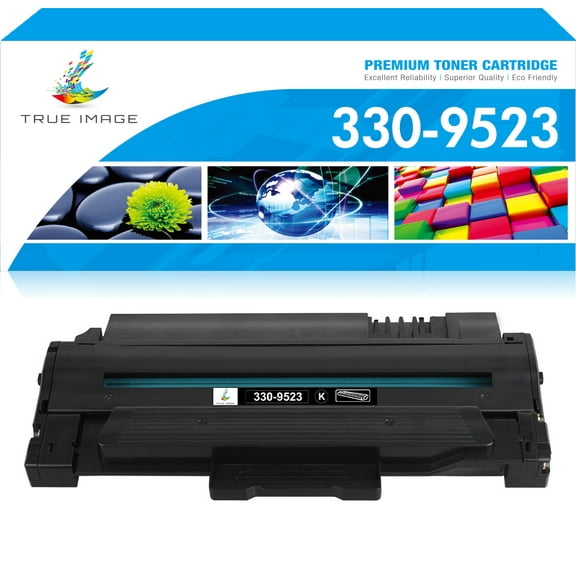 True Image 1-Pack Compatible Toner Cartridge for Dell 330-9523 Work with Dell 1130 1130N 1133 1135N Printer (Black)