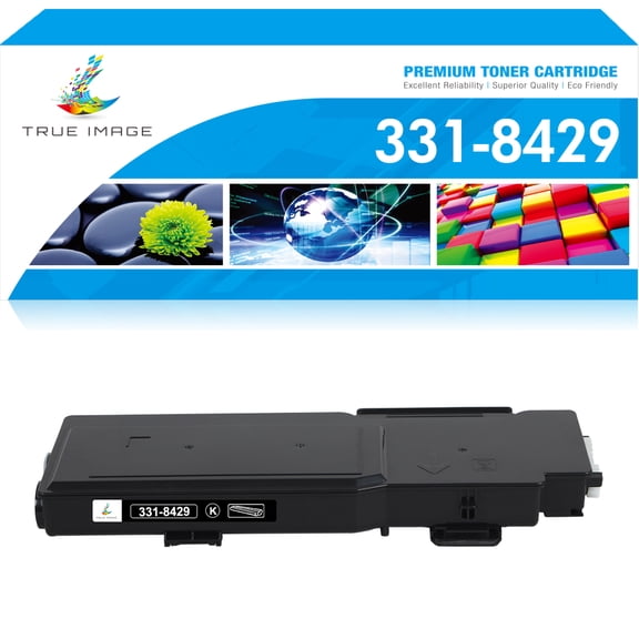 True Image 1-Pack Compatible Toner Cartridge for Dell 331-8429 Work with Dell Color Laser C3760dn C3760n C3760dnf C3765dnf MFP Printer Ink (Black)