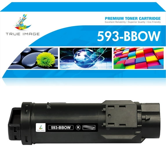True Image 1-Pack Compatible Toner Cartridge for Dell 593-BBOW Work with Dell H625cdw H825cdw S2825cdn Printer (Black)