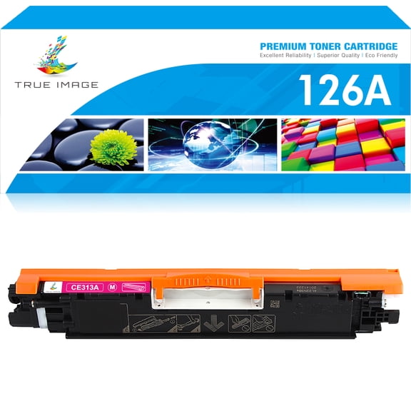 True Image 1-Pack Compatible Toner Cartridge for HP CE313A 126A Work with Pro CP1025 CP1025NW M275 MFP M175A M175NW Printer (Magenta)