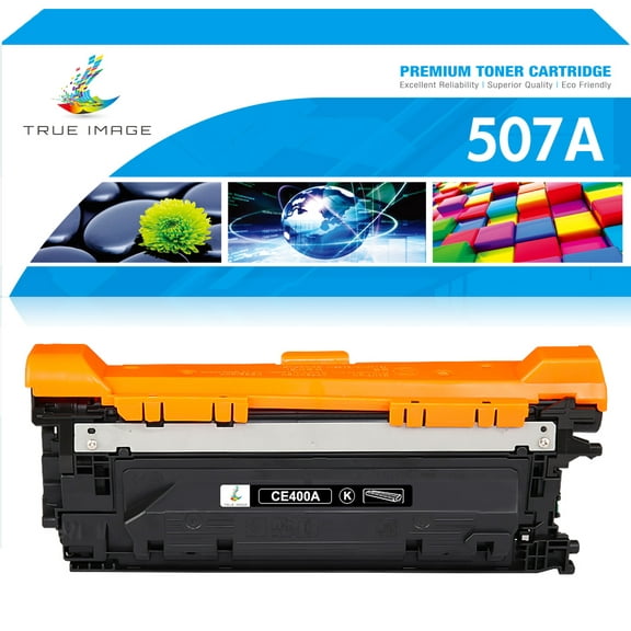 True Image 1-Pack Compatible Toner Cartridge for HP CE400A 507A Work with Enterprise 500 color M551dn M551xh MFP M575dn M575F M570dn Printer (Black)