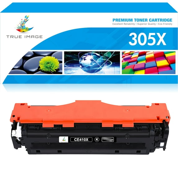 True Image 1-Pack Compatible Toner Cartridge for HP CE410X 305X Work with Pro 400 Color M451 MFP M475 CP2025 CM2320 Printer (Black)